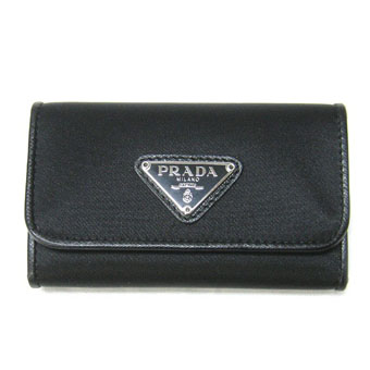 PRADA プラダ キーケース コピー 1M0222 6連キーケース キーホルダー TESSUTO 1 NERO ナイロンブラック 型押し